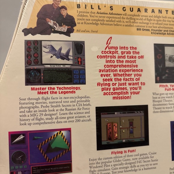 Knowledge Adventure Aviation Adventure PC CD-Rom Game Sealed 1994 JumpStart - Picture 6 of 12